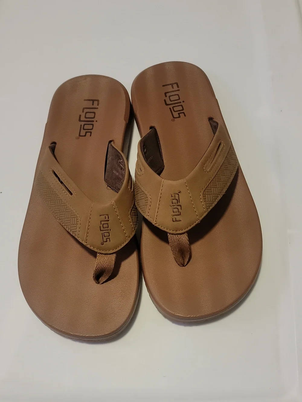 Flojos Tan/Brown Men's Ryan Flip Flop Sandals Size 8
